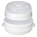 2 Tier Microwave Rice Noodle Portable Vegetable Food Steamer